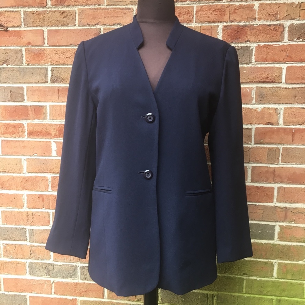 Carlisle Blue Wool Blazer Sz 8  NWOT